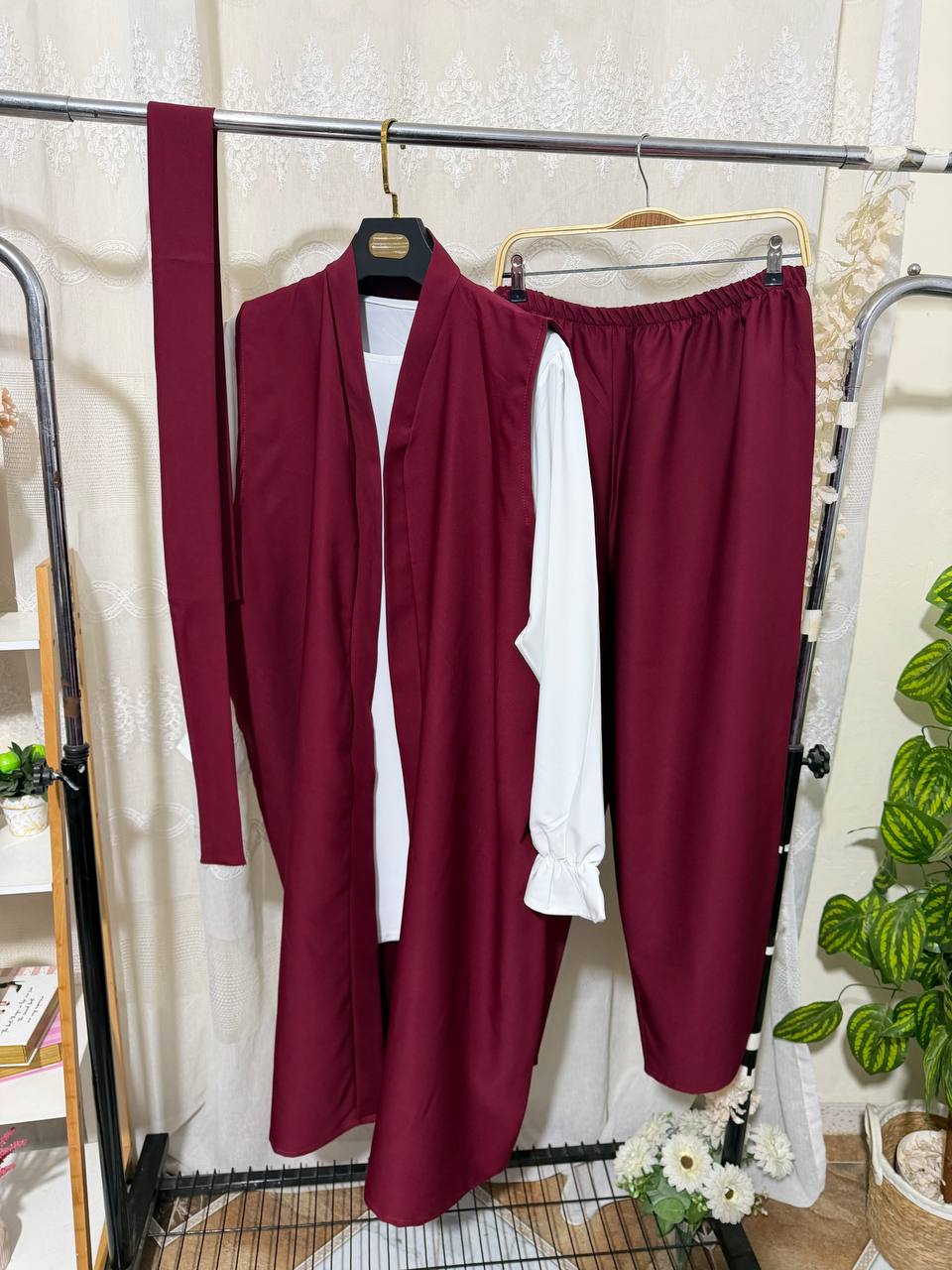 abdd  Red / 48/50/52 Ensemble chemise Blanche